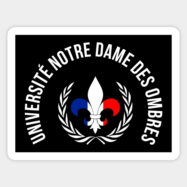 DC Université Notre Dame des Ombres Sticker by NEFT PROJECT